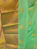 Pure Kanchi Traditional Silk Saree in Aqua Green Color