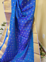 Kanchi traditional Pure Silk Saree in Royal Blue color
