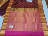 Pure Kanchi Silk Saree in Maroon Color