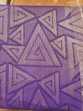 Kanchi Pure Soft Silk Saree: Violet and Green Triangle Pattern