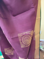 Pure Kanchi Soft Silk Saree in Maroonish Brown Body Color