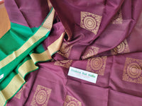 Pure Kanchi Soft Silk Saree in Maroonish Brown Body Color