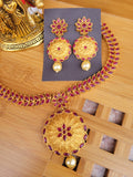 Ruby Necklace & Earring Set