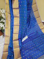 Kanchi traditional Pure Silk Saree in Royal Blue color