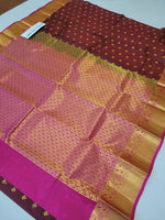 Pure Kanchi Silk Saree in Maroon Color