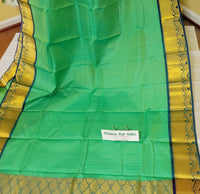 Kanchi Pure Silk Saree in Pistachio Green Color