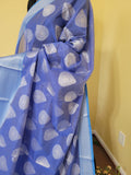 Kora Organza Saree in Ink Blue Color