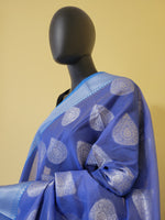 Kora Organza Saree in Ink Blue Color