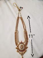 Long Haar | Antique Gold | Bridal | Chandbali Earring | Matt Finish