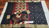 Designer Saree: Black Jamdani Soft Cotton Silk Mix with Blouse